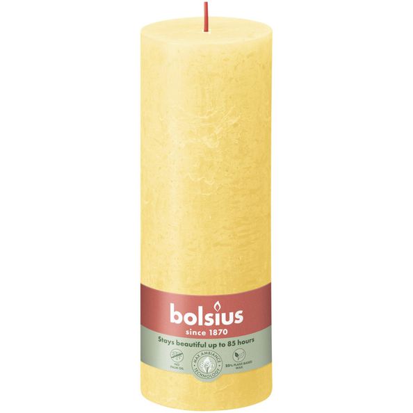 Bolsius Rustiek stompkaars 190/68 Sunny Yellow