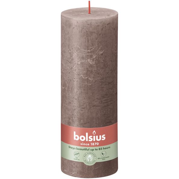 Bolsius Rustiek stompkaars 190/68 Rustic Taupe