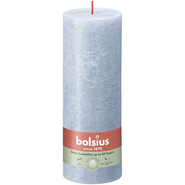 Bolsius Rustiek stompkaars 190/68 Sky Blue
