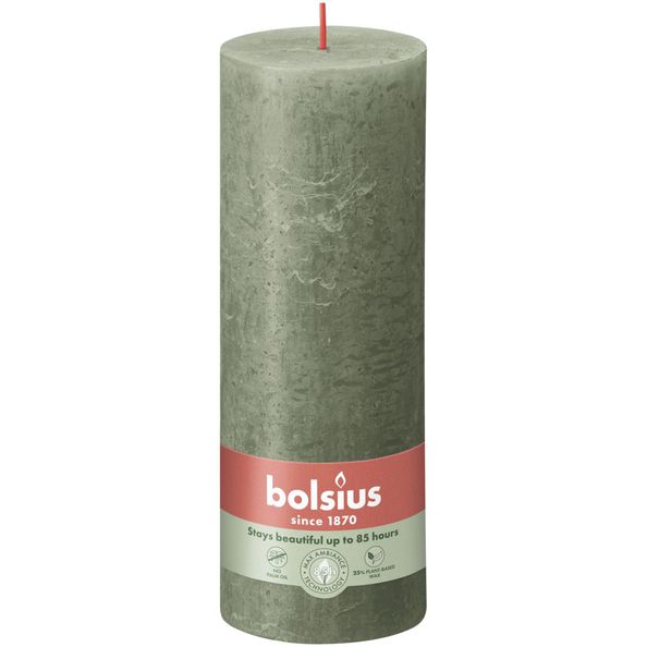 Bolsius Rustiek stompkaars 190/68 Fresh Olive