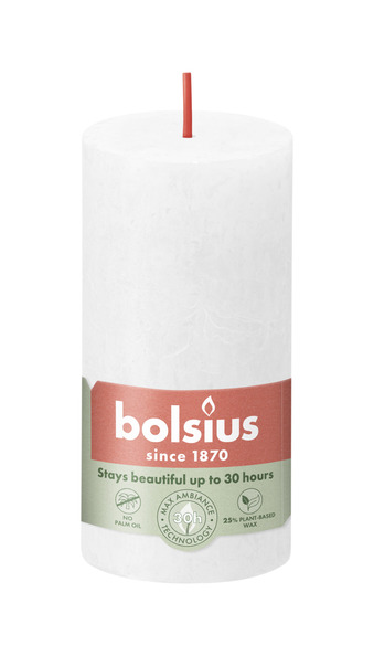 Bolsius Rustiek stompkaars 100/50 Cloudy White