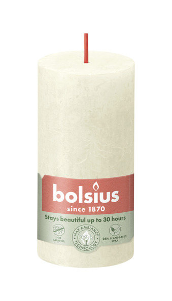 Bolsius Rustiek stompkaars 100/50 Soft Pearl