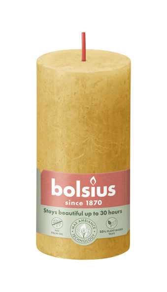Bolsius Rustiek stompkaars 100/50 Honeycomb Yellow