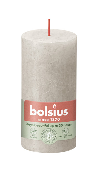 Bolsius Rustiek stompkaars 100/50 Sandy Grey