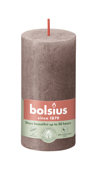 Bolsius Rustiek stompkaars 100/50 Rustic Taupe