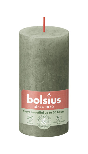 Bolsius Rustiek stompkaars 100/50 Fresh Olive