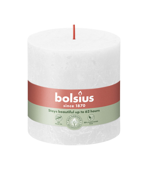Bolsius Rustiek stompkaars 100/100 Cloudy White