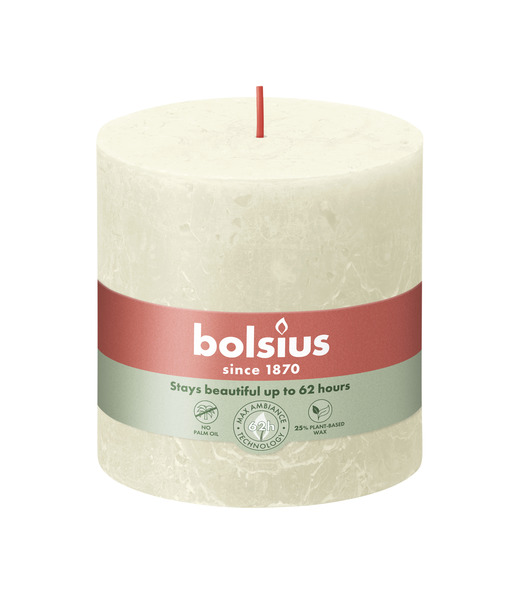 Bolsius Rustiek stompkaars 100/100 Soft Pearl