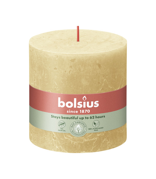 Bolsius Rustiek stompkaars 100/100 Oat Beige