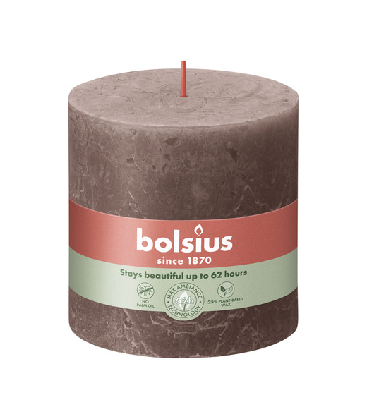 Bolsius Rustiek stompkaars 100/100 Rustic Taupe