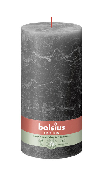 Bolsius Rustiek stompkaars 200/100 Stormy Grey