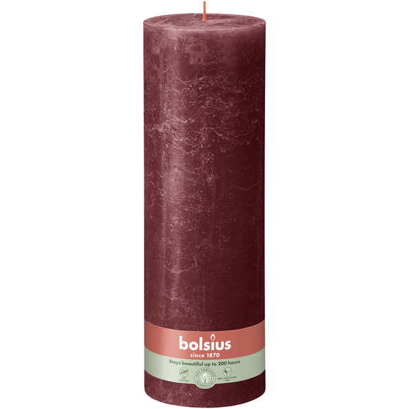 Bolsius Rustiek stompkaars 300/100 Velvet Red