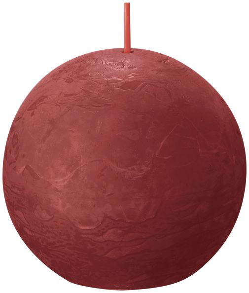 Bolsius Rustiek bolkaars Ø76mm Delicate Red