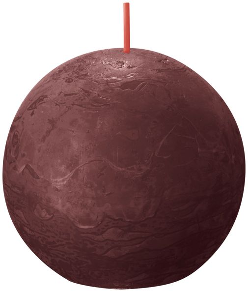 Bolsius Rustiek bolkaars Ø76mm Velvet Red