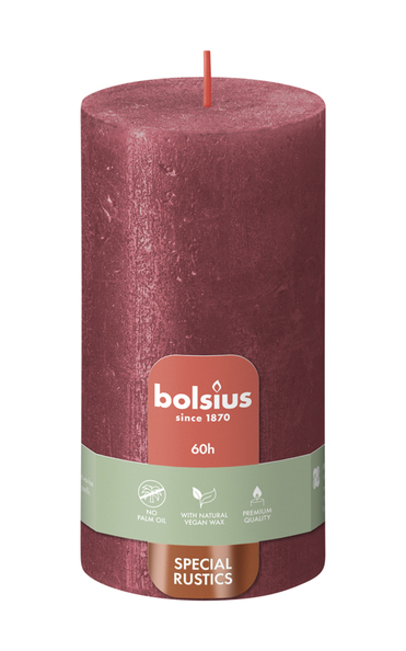 Bolsius Stompkaars Shimmer 130/68 Red