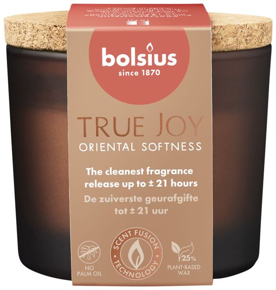 Bolsius Geurglas met kurk 66/83 True Joy Oriental Softness