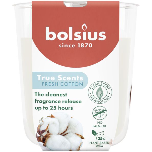 Bolsius Geurglas 80/73 True Scents Fresh Cotton