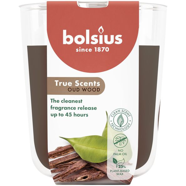 Bolsius geurglas 97/85 true scents oud wood a4