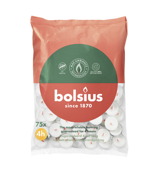 Bolsius Theelicht 4-uur zak 75