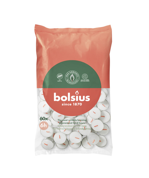 Bolsius Theelicht 6-uur zak 60