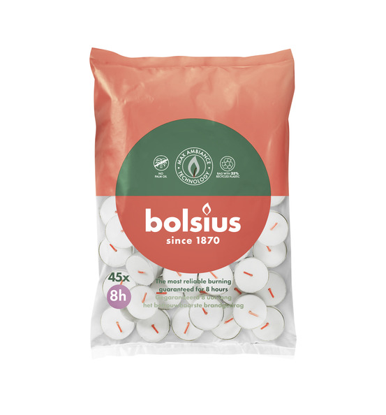 Bolsius Theelicht 8-uur zak 45