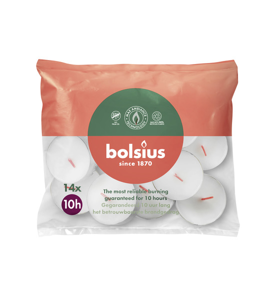 Bolsius Maxi-lichten 10-uur zak 14