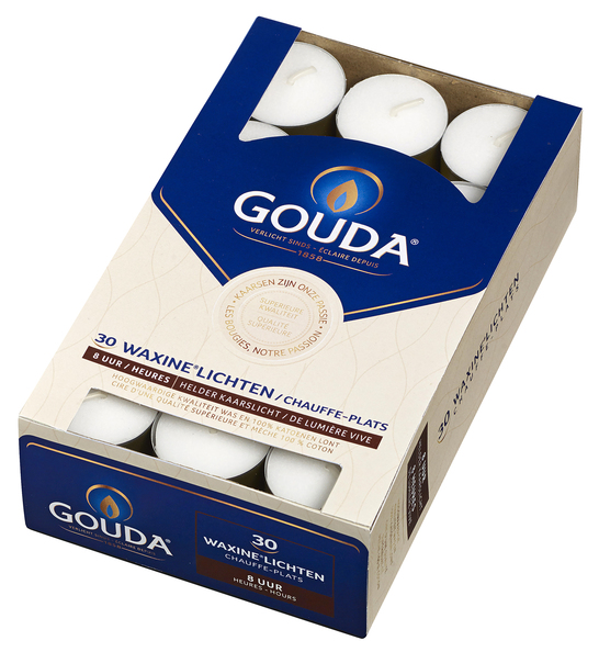 Bolsius Theelichten 8 uur doos 30 White