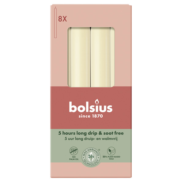 Bolsius Dinerkaarsen 170/20 doos 8 Soft Pearl