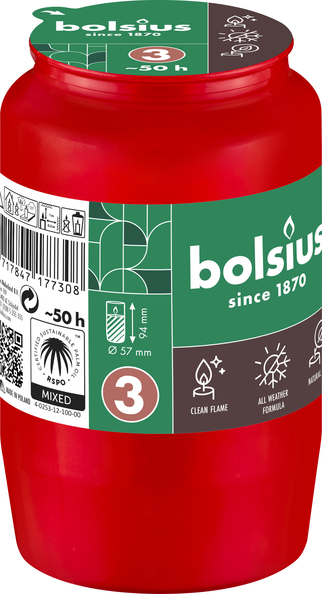 Bolsius Compolight nr 3 rood