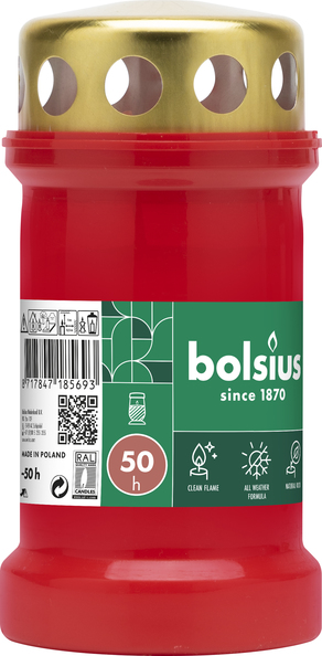 Bolsius Graflicht nr 3 met deksel rood