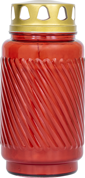 Bolsius Lantaarnglas met deksel rood