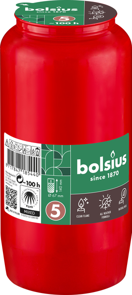 Bolsius Compolight nr 5 rood