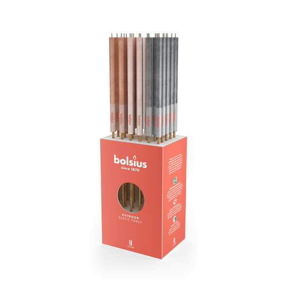 Bolsius Dsp 1/8 fakkels 1130/30 rust assorti