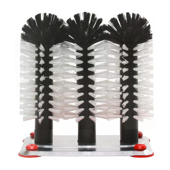 Bar professional glazenspoelborstel 3-delig kunststof