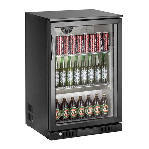 Maxxfrost barkoeler 1 - glasdeur zwart laag model