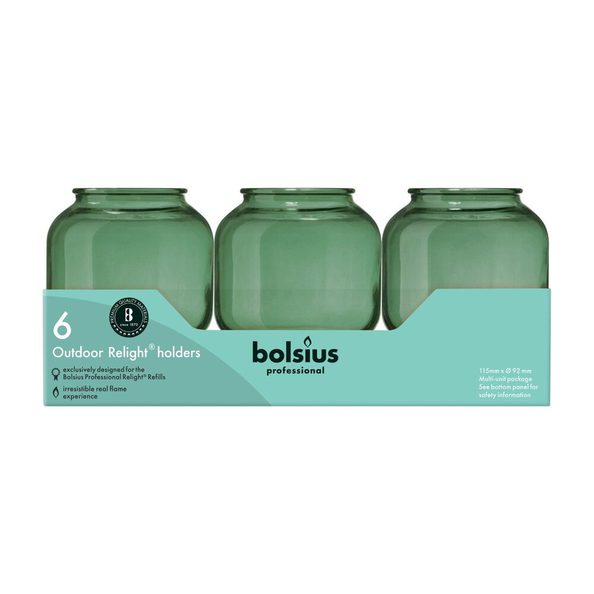 Bolsius relight houder sphere olijfgroen