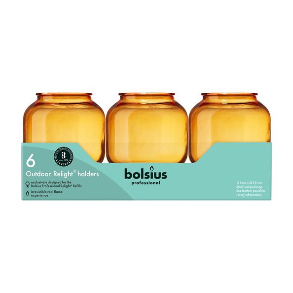 Bolsius relight houder sphere amber