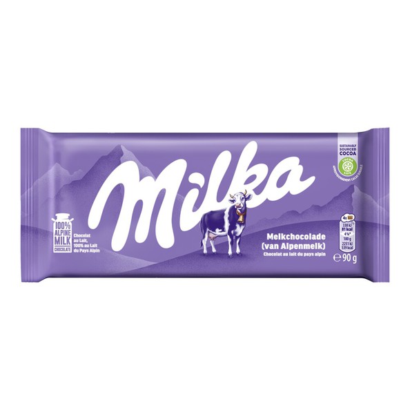 Milka alpenmelk flowpack 90 gr