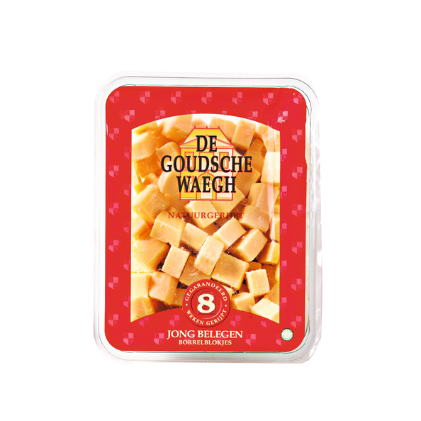 De goudsche waegh kaasblokjes jong belegen 650 gr