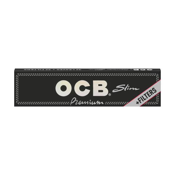 OCB premium slim paper + filter tips boekje 32 vloeitjes + 32 tips