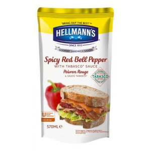 Hellmann's sandwichsaus paprika tobasco zak 570 ml