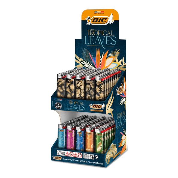 Bic J26 2 level display tropical leaves