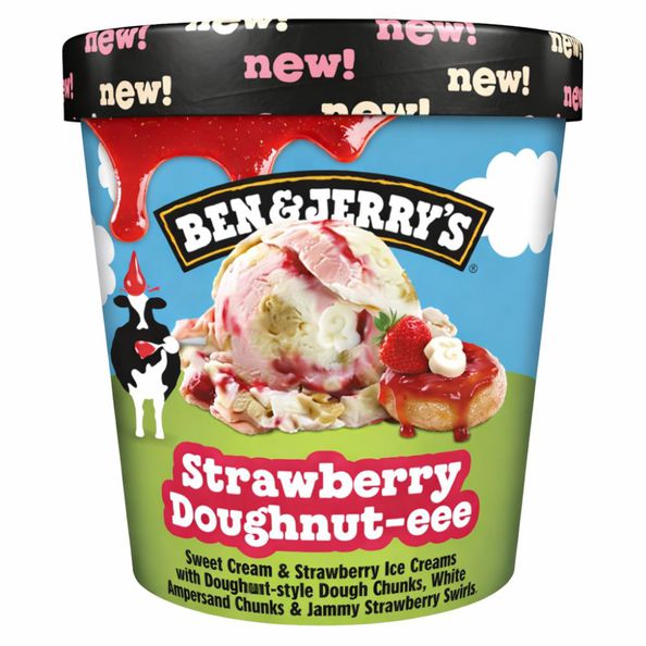 Ben & Jerry's strawberry doughnut-eee 8 x 465ml