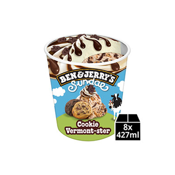 Ben & Jerry's Pint cookie vermont-ster sundae 8 x 433 ml