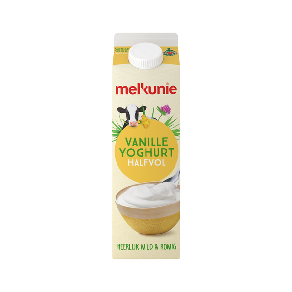 Melkunie vanilleyoghurt halfvol pak 1 liter