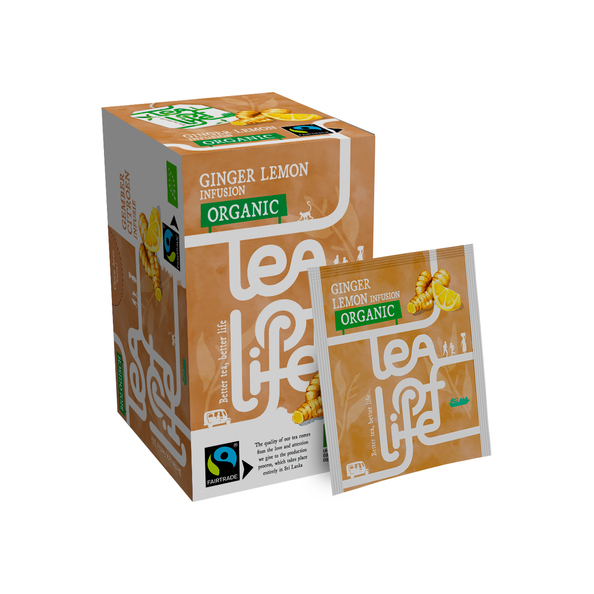 Tea of life fairtrade organic ginger lemon infusion 1.5 gram
