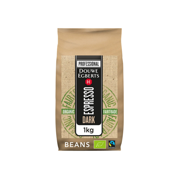Douwe Egberts espressobonen dark roast biologisch & fairtrade 1 kg