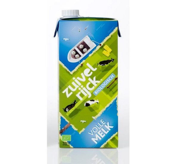 Zuivelrijck biologische volle melk pak 1ltr. a12