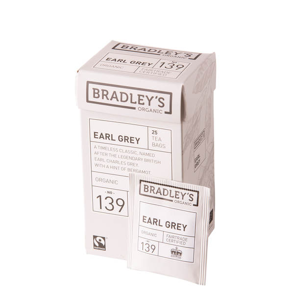 Bradley's organic earl grey 25 x 2 gram