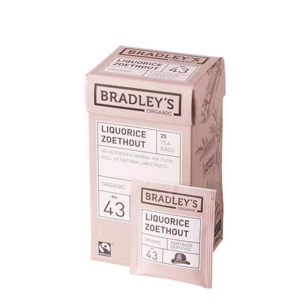 Bradley's organic black tea liquorice 25 x 2 gram